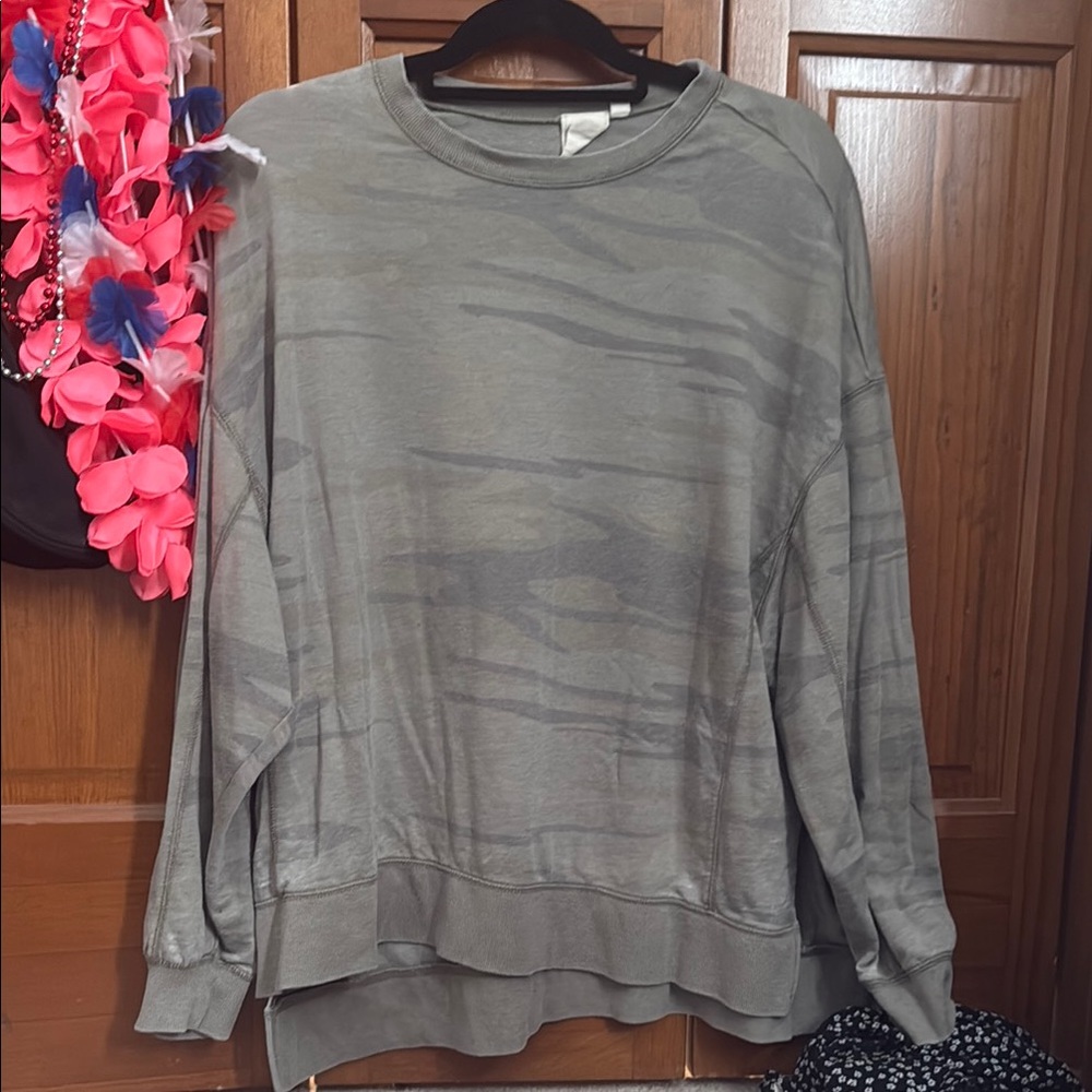 White Crow Gray Camouflage Sweatshirt